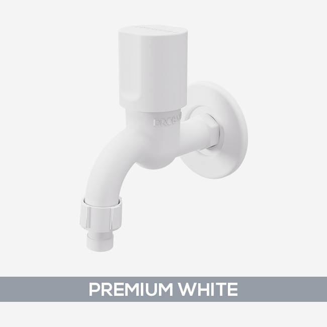 Probath PTMT Claro White Washing Machine Nozzel Tap